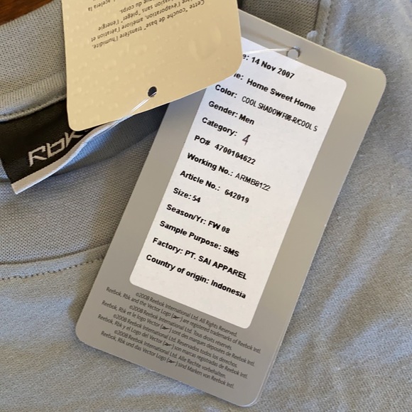 Reebok 2008 NWT Men’s T-Shirt large 🌿 - Picture 7 of 8